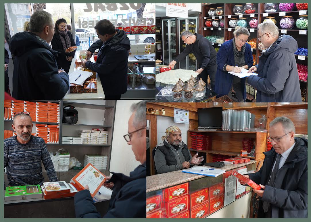 KENT MERKEZİNDEKİ CEVİZ EZMECİLER DENETLENDİ